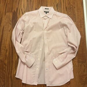 Banana Republic medium button up red check